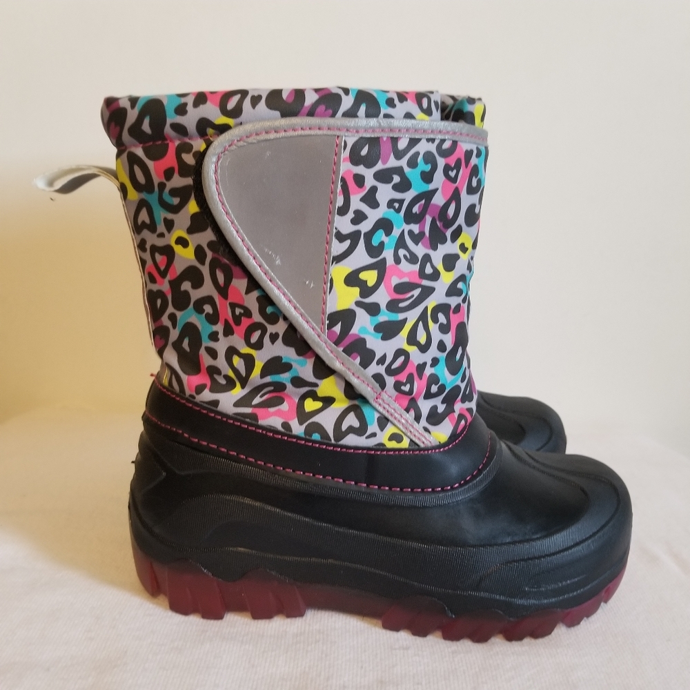 Members Mark Kids Insulated Snow Boots Light Up Refective Size 13/1